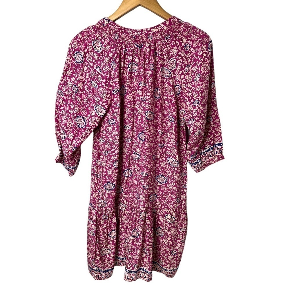 Natalie Martin Silk Shift Dress Floral Print Pink Size Small - Picture 2 of 8